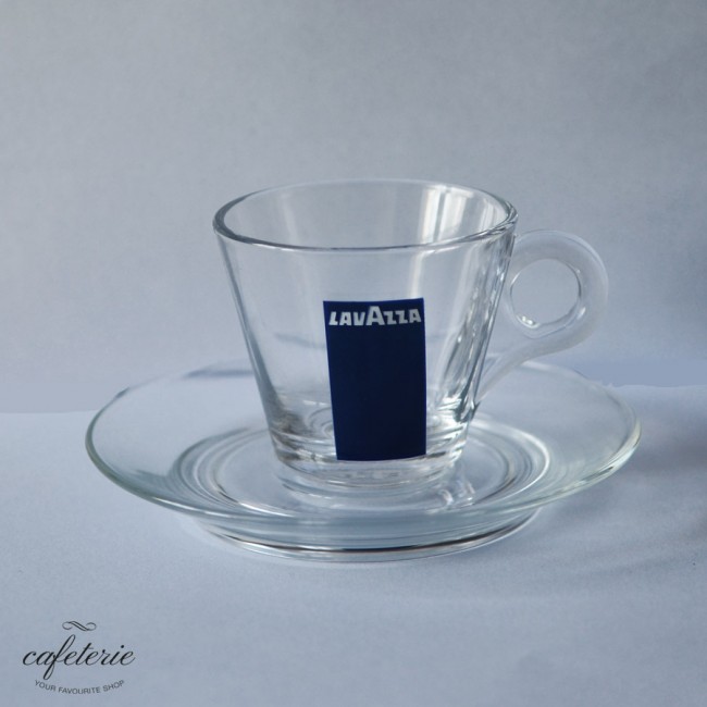 Set ceasca si farfurioara espresso sticla lavazza 12 buc Set ceasca si farfurioara espresso sticla lavazza 12 buc