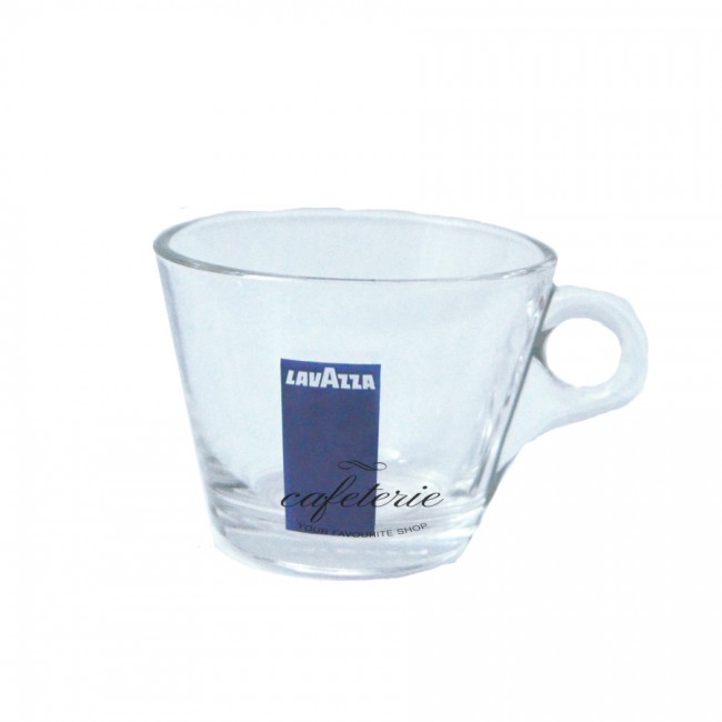 Ceasca si farfurie incolora Lavazza, pentru cappuccino Ceasca si farfurie incolora Lavazza, pentru cappuccino