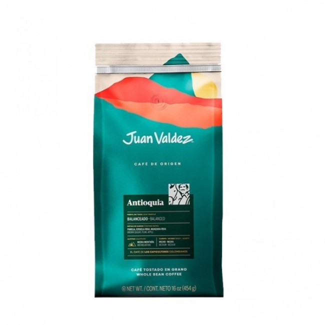 Antioquia, cafea boabe Juan Valdez, 454g Antioquia, cafea boabe Juan Valdez, 454g