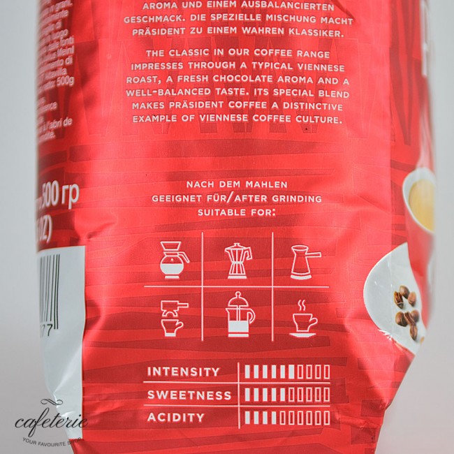 Prasident, cafea boabe Julius Meinl, 500 gr Prasident, cafea boabe Julius Meinl, 500 gr