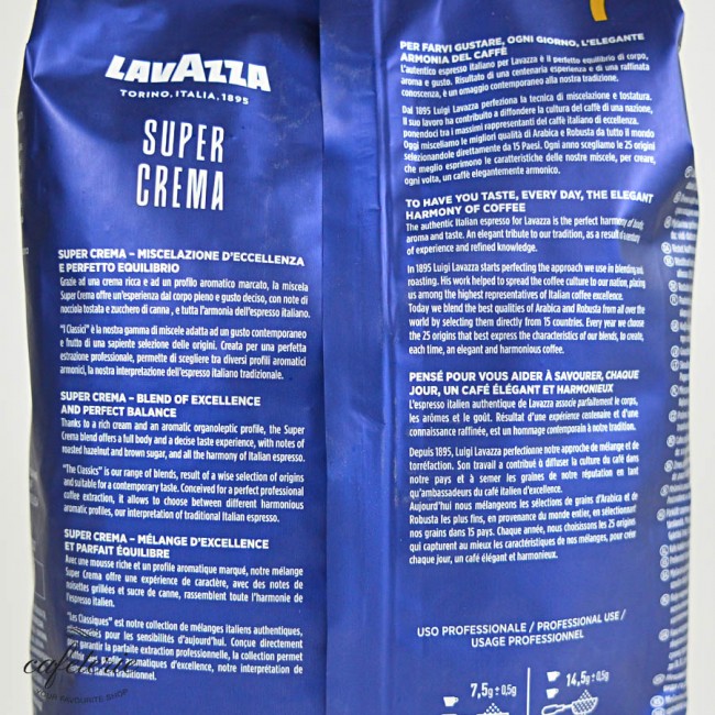 Super Crema, cafea boabe Lavazza, 1 kg