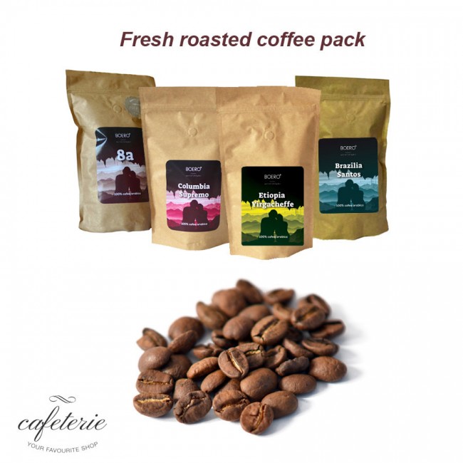 Pachet promo, patru cafele boabe proaspat prajite, Boero Pachet promo, patru cafele boabe proaspat prajite, Boero