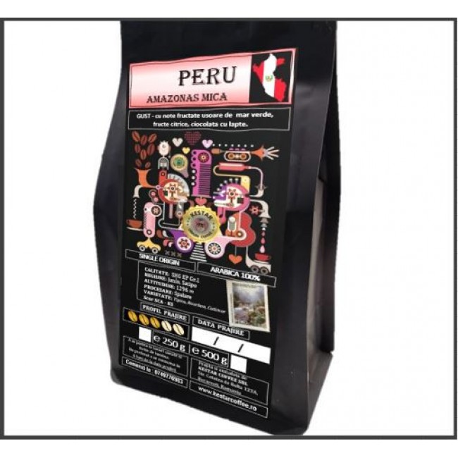 Peru Amazonas, cafea boabe Boero, 250 grame