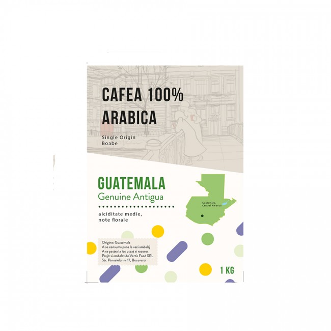 Guatemala Genuine Antigua, cafea boabe, 1 kg Guatemala Genuine Antigua, cafea boabe, 1 kg