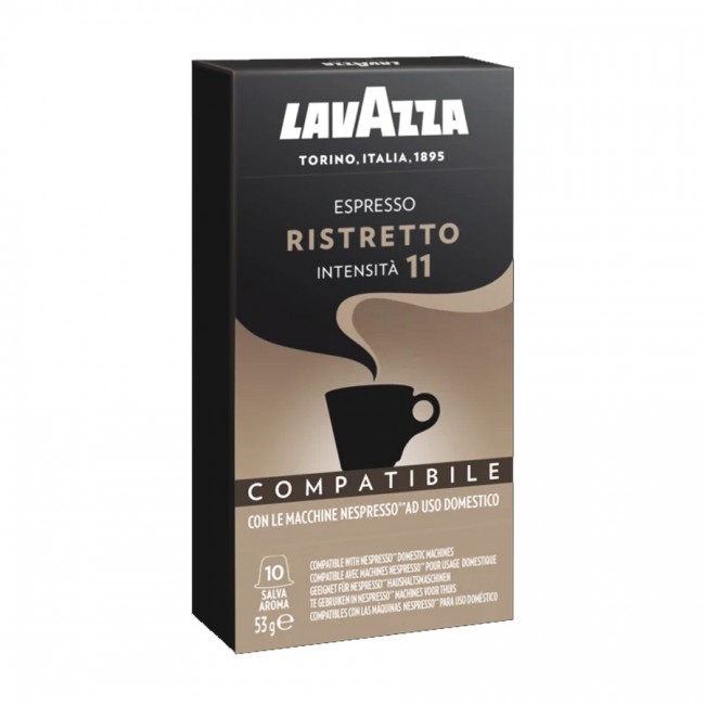 Ristretto, 10 capsule Lavazza, compatibile Nespresso Ristretto, 10 capsule Lavazza, compatibile Nespresso