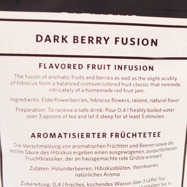 Loose tea, Dark Berry Fusion, ceai vrac Althaus Limited Leaves, 250g