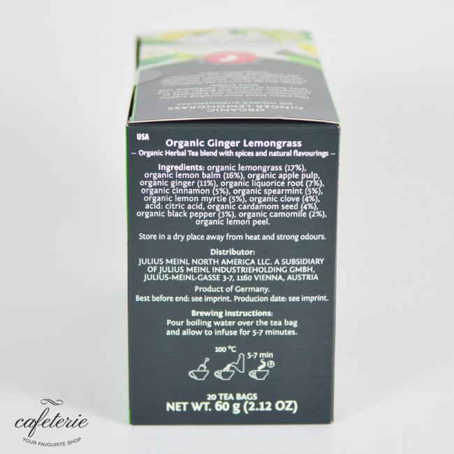 Ginger Lemongrass, ceai organic Julius Meinl, big bag