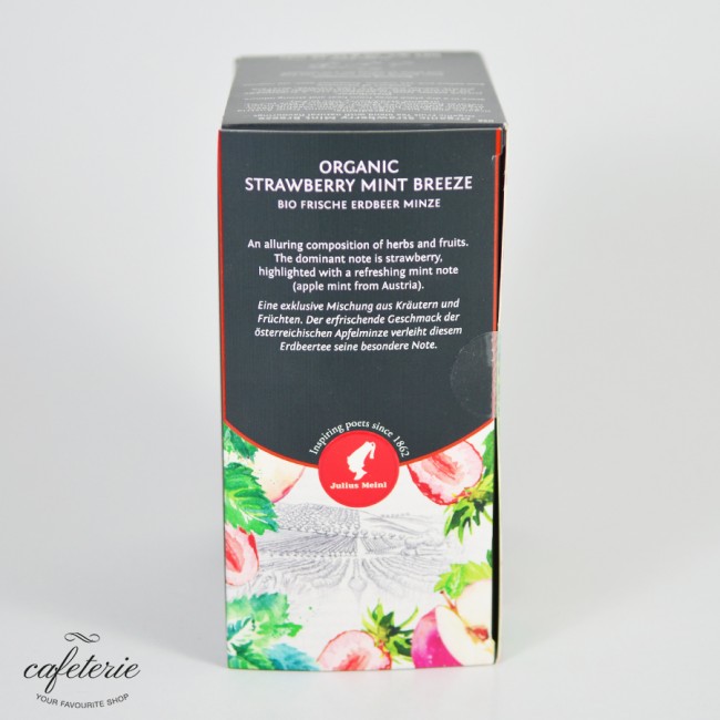 Strawberry Mint Breeze, ceai organic Julius Meinl, big bag