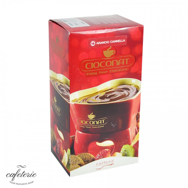 Cioccolata calda cu portocala si scortisoara Cioconat, cutie 36 plicuri Cioccolata calda cu portocala si scortisoara Cioconat, cutie 36 plicuri