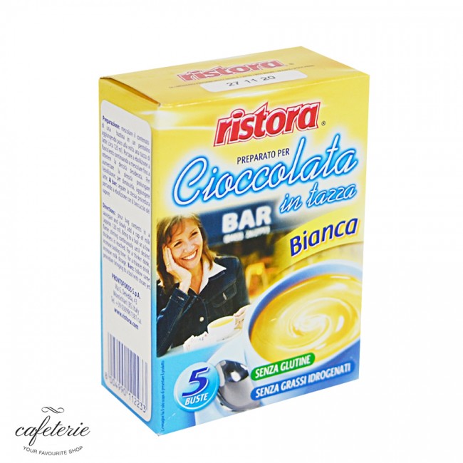 Ciocolata calda alba Ristora, cutie 5 plicuri