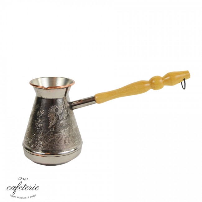 Ibric pentru cafea din Cupru Firebird,, 580 ml, Double Base, Silver Ibric pentru cafea din Cupru Firebird,, 580 ml, Double Base, Silver