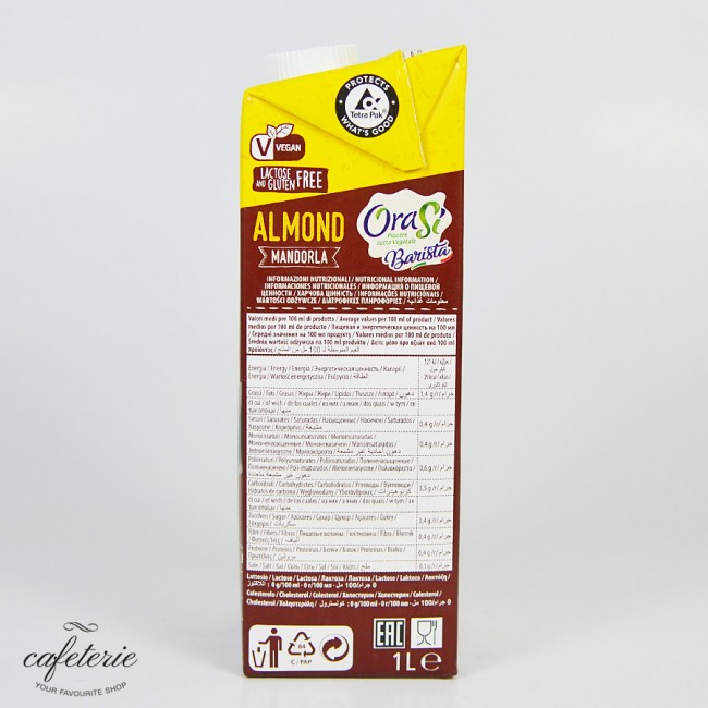 Lapte vegetal pentru cafea - Migdale, Orasi 1L Lapte vegetal pentru cafea - Migdale, Orasi 1L