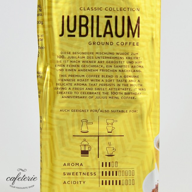 Jubilaum, cafea macinata Julius Meinl, 500 gr Jubilaum, cafea macinata Julius Meinl, 500 gr