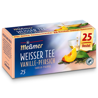 Ceai Alb cu Vanilie si Piersici Messmer Classic 25 plicuri