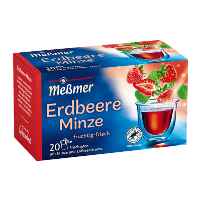 Ceai Messmer Classic Capsuni si Menta 20 plicuri