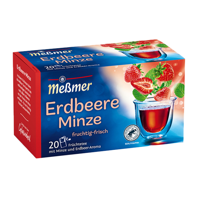 Ceai Messmer Classic Capsuni si Menta 20 plicuri