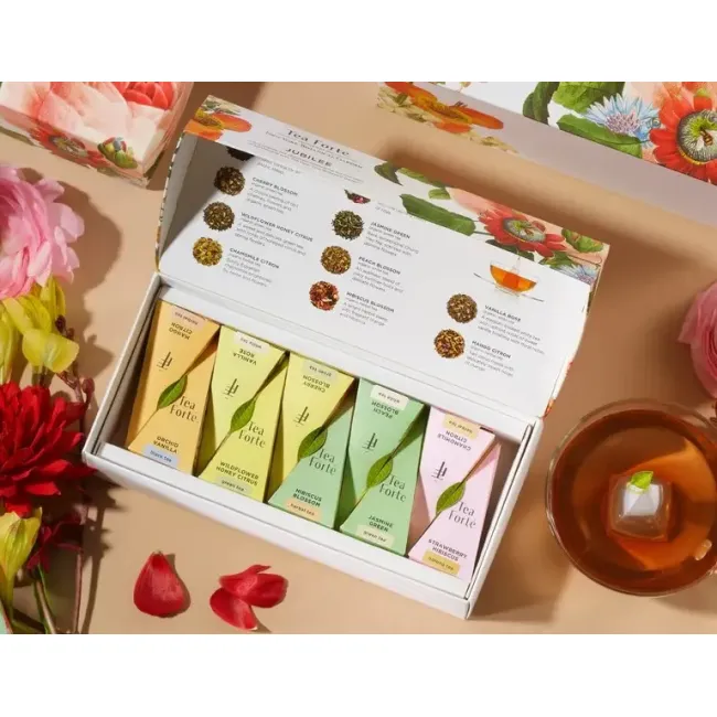 Ceai Petite Ribbon Jubilee - Tea Forte - Cutie cu 10 piramide de ceai