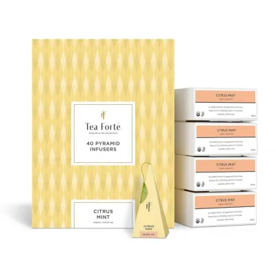 Ceai Citrus Mint ECO - Tea Forte - cutie cu 40 de piramide de ceai