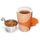 Cana ceai din ceramica cu pereti dubli si infuzor din inox Kati Chakra - Tea Forte