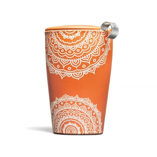 Cana ceai din ceramica cu pereti dubli si infuzor din inox Kati Chakra - Tea Forte