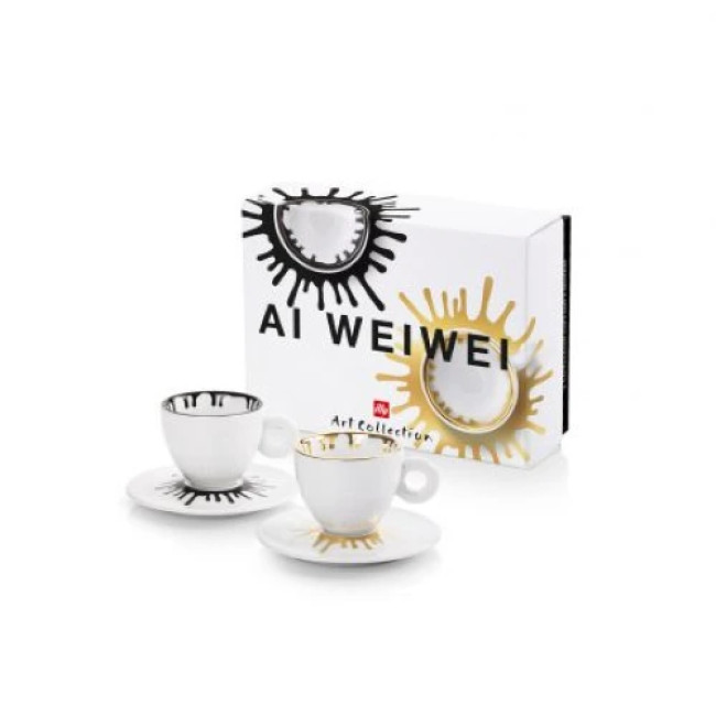 Kit illy Ai Weiwei (2 cesti cappuccino + 2 farfurii)