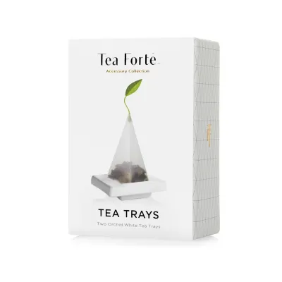 Tavite albe pentru piramide de ceai Tea Forte