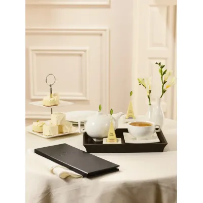 Tava din abanos pentru servit ceaiul Tribeca Contoured Tray - Tea Forte