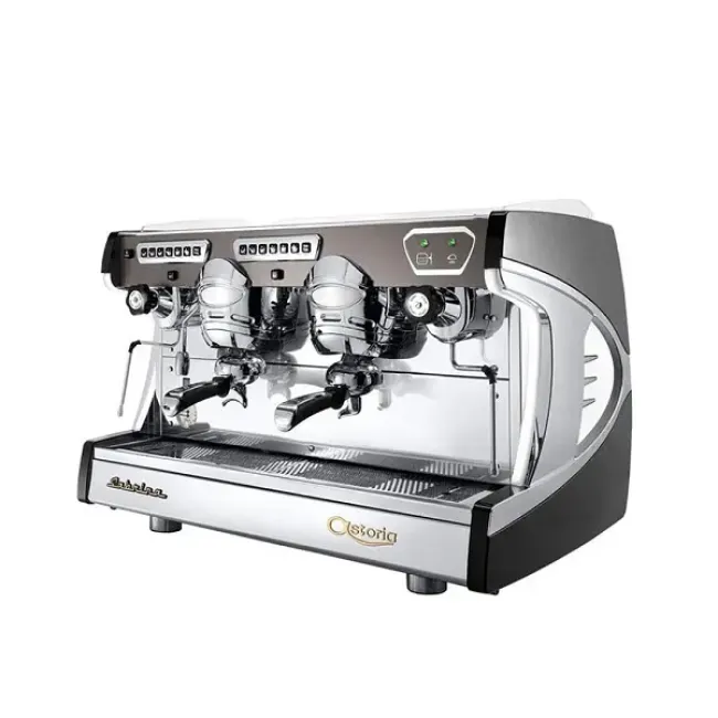 Espressor Profesional Electronic Astoria Sabrina SAE 2 Grupuri Brown/Chrome cu Display + Filtru apa GRATUIT