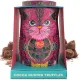 Cutie metalica cu trufe din ciocolata neagra Monty Bojangles Persian Pink Cat Choccy Scoffy 135g